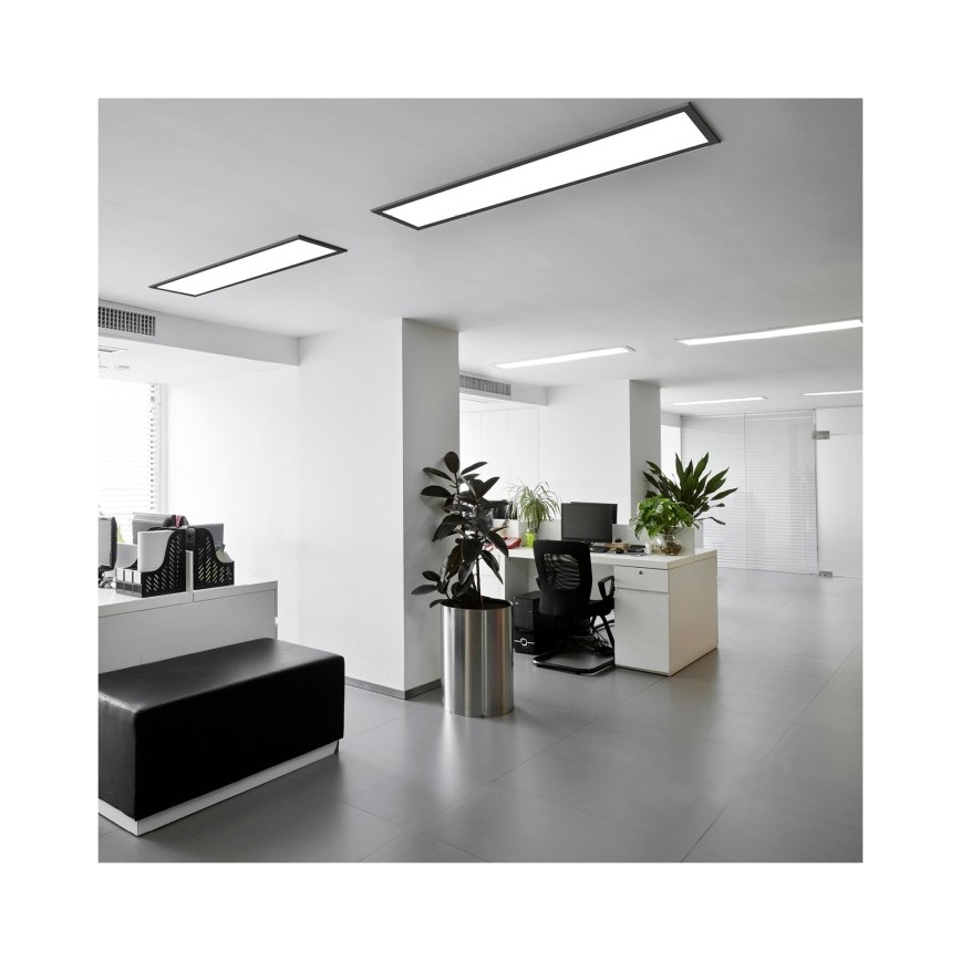 LED Nadgradni panel BRISBANE LED/36W/230V 4000K 29,5x119 cm crna