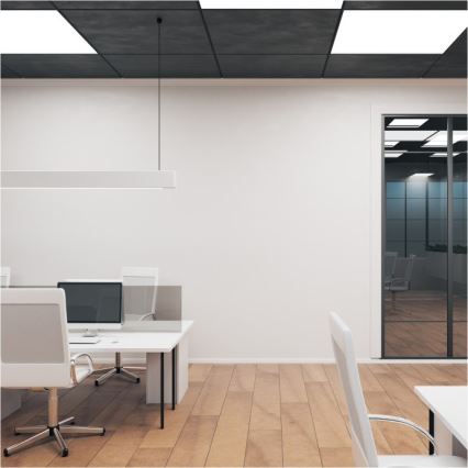LED Nadgradni panel BRISBANE LED/36W/230V 4000K 59,5x59,5 cm crna