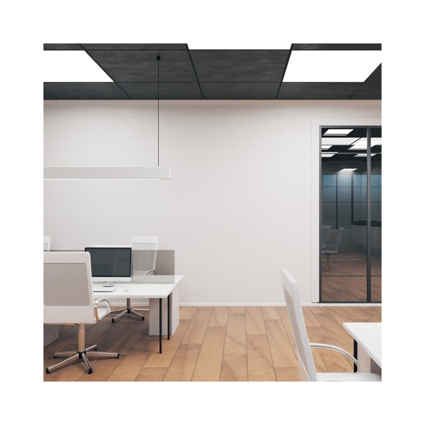 LED Nadgradni panel BRISBANE LED/36W/230V 4000K 59,5x59,5 cm crna