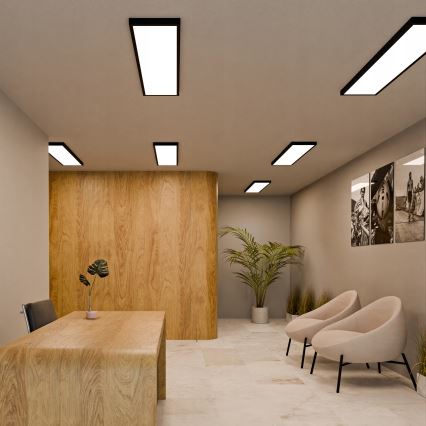 LED nadgradni panel LED/60W/230V 30x120 cm crne boje