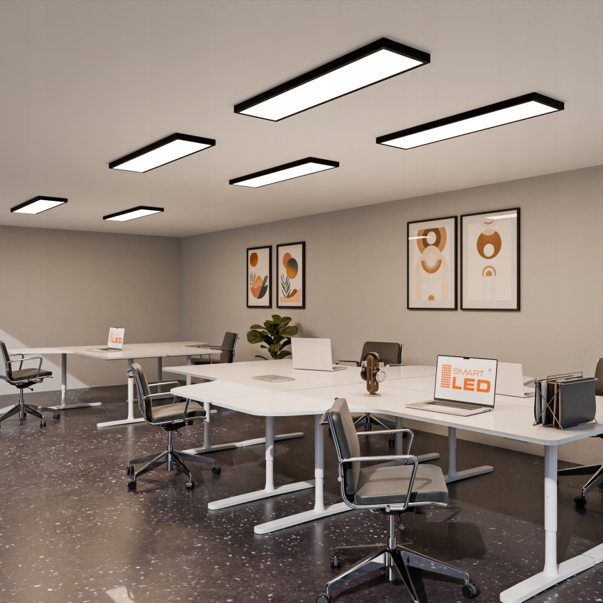 LED nadgradni panel LED/60W/230V 30x120 cm crne boje