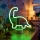 LED neon stolna dekoracija, 2 W, napajanje 3xAA ili putem USB-a — dinosaurus