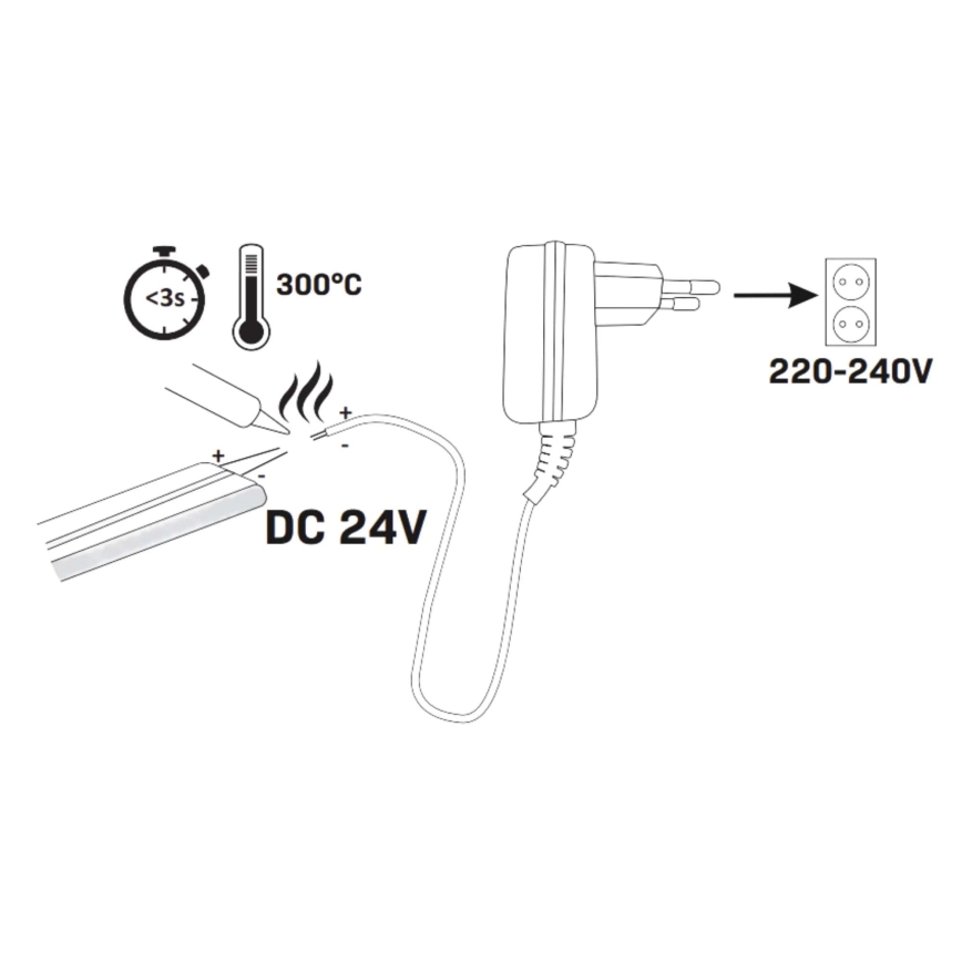 LED traka NEON 5m LED/40W/24V plava IP65