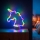 LED neonska stolna dekoracija LED/2W/3xAA USB jednorog