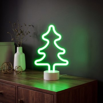 LED neonska stolna dekoracija LED/2W/3xAA USB stablo