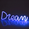LED neonska zidna dekoracija DREAM LED/3W/3xAA USB plava