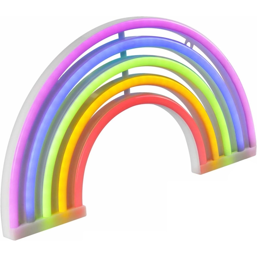 LED Neonska zidna dekoracija RAINBOW LED/3W/3xAA USB multicolor