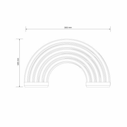 LED Neonska zidna dekoracija RAINBOW LED/3W/3xAA USB multicolor