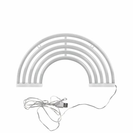 LED neonska zidna dekoracija RAINBOW LED/3W/3xAA USB višebojna