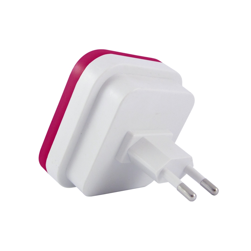 LED noćno svjetlo s senzorom sumraka LED/0,5W/230V ružičasto