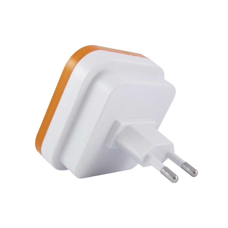 LED Noćno svjetlo sa senzorom LED/0,5W/230V narančasta
