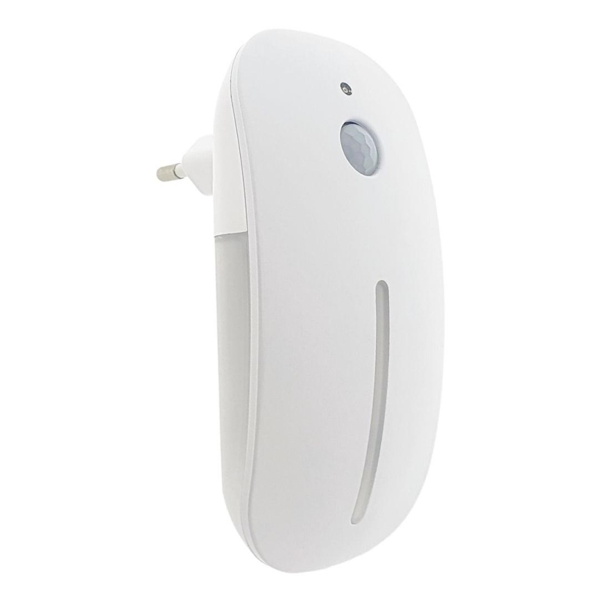 LED Noćno svjetlo sa senzorom LED/1W/230V bijela