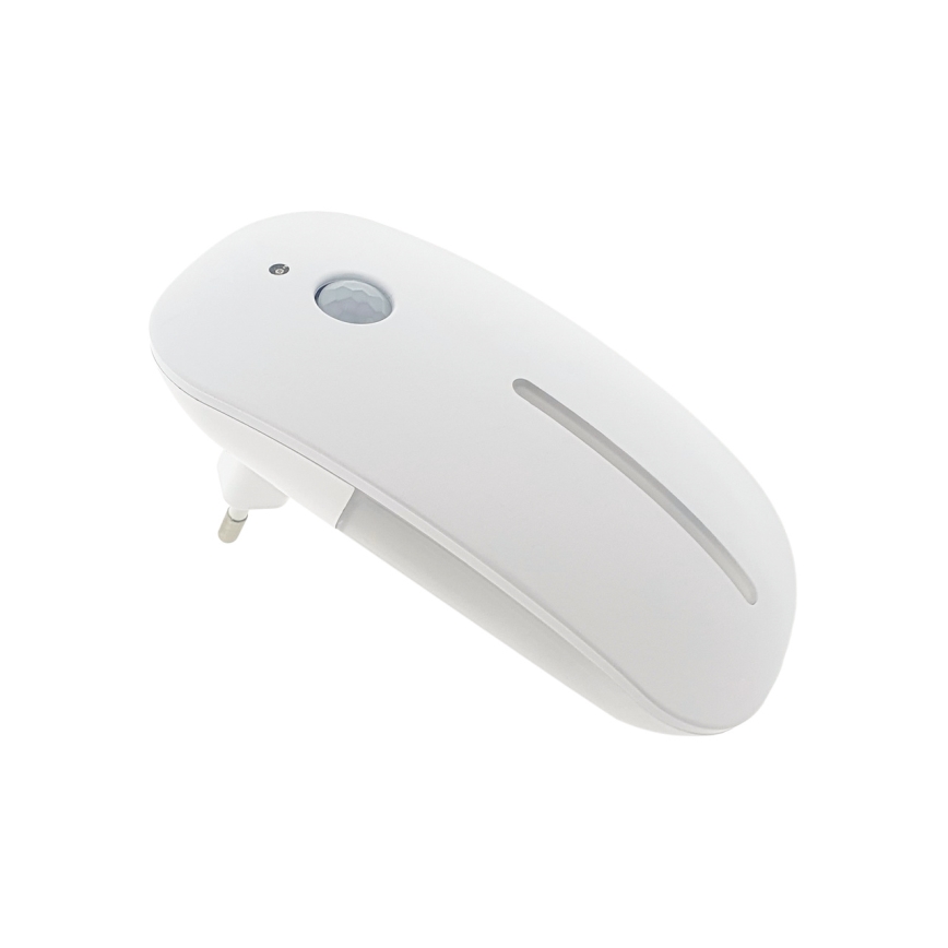 LED Noćno svjetlo sa senzorom LED/1W/230V bijela