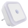 LED noćno svjetlo sa senzorom pokreta i sumraka LED/0,5W/230V bijelo