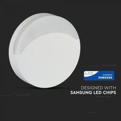 LED Noćno svjetlo sa senzorom SAMSUNG CHIP LED/0,5W/230V 65mm 3000K okruglo