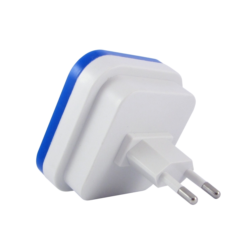 LED noćno svjetlo sa senzorom sumraka LED/0,5W/230V plavo