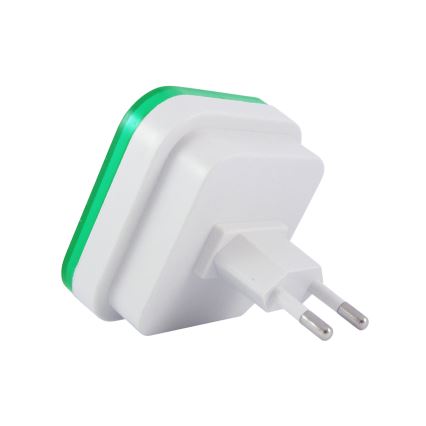 LED noćno svjetlo sa senzorom sumraka LED/0,5W/230V zeleno