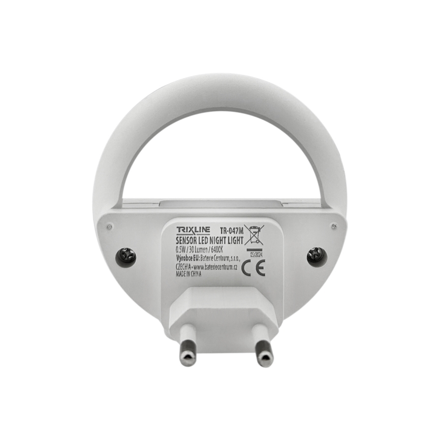 LED Noćno svjetlo sa senzorom za dan/noć LED/0,5W/230V bijela