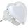 LED Noćno svjetlo za utičnicu 0,4W/230V bijelo srce