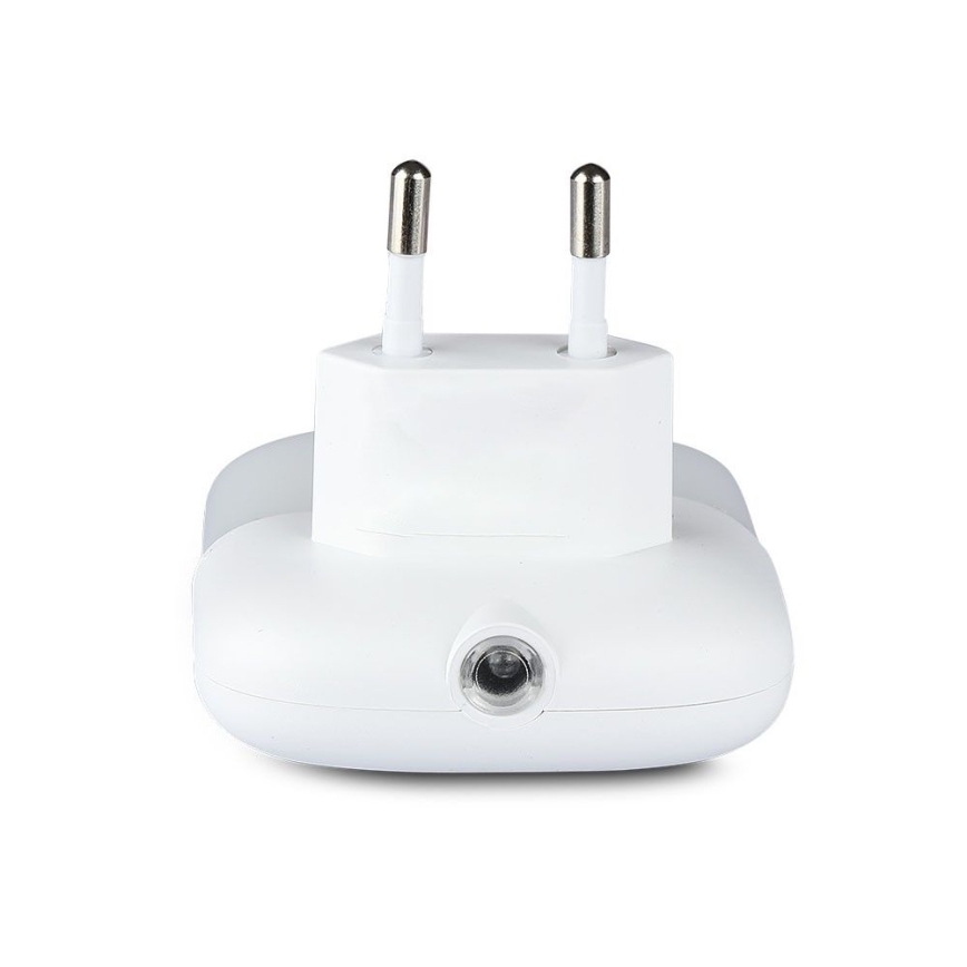 LED Noćno svjetlo za utičnicu sa senzorom za dan/noć 2xUSB LED/0,45W/230V 3000K