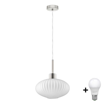 LED Odlagač svjetla HARMA 1xE27/60W/230V promjer 30 cm mat krom/bijela