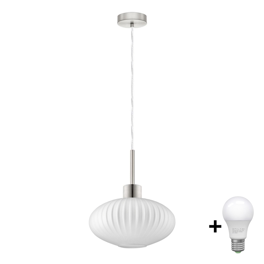 LED Odlagač svjetla HARMA 1xE27/60W/230V promjer 30 cm mat krom/bijela