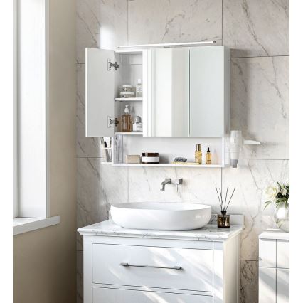 LED ogledalni kupaonski ormarić SKY 70x70x16 cm 230V bijeli
