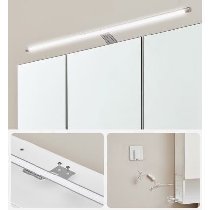 LED ogledalni kupaonski ormarić SKY 70x70x16 cm 230V bijeli
