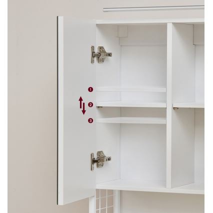 LED ogledalni kupaonski ormarić SKY 70x70x16 cm 230V bijeli