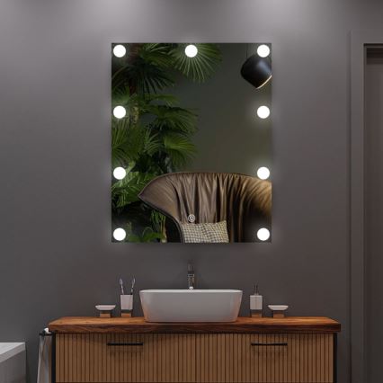 LED Ogledalo s osvjetljenjem 9xLED/1W/230V 3000/4000/6000K 50x40 cm IP44