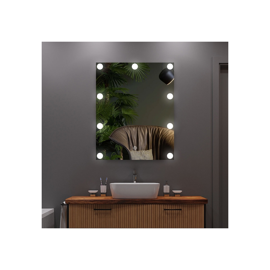 LED Ogledalo s osvjetljenjem 9xLED/1W/230V 3000/4000/6000K 50x40 cm IP44