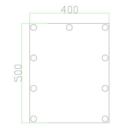 LED Ogledalo s osvjetljenjem 9xLED/1W/230V 3000/4000/6000K 50x40 cm IP44