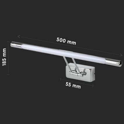 LED Osvjetljenje ogledala LED/9W/230V 3000K 50cm sjajni krom