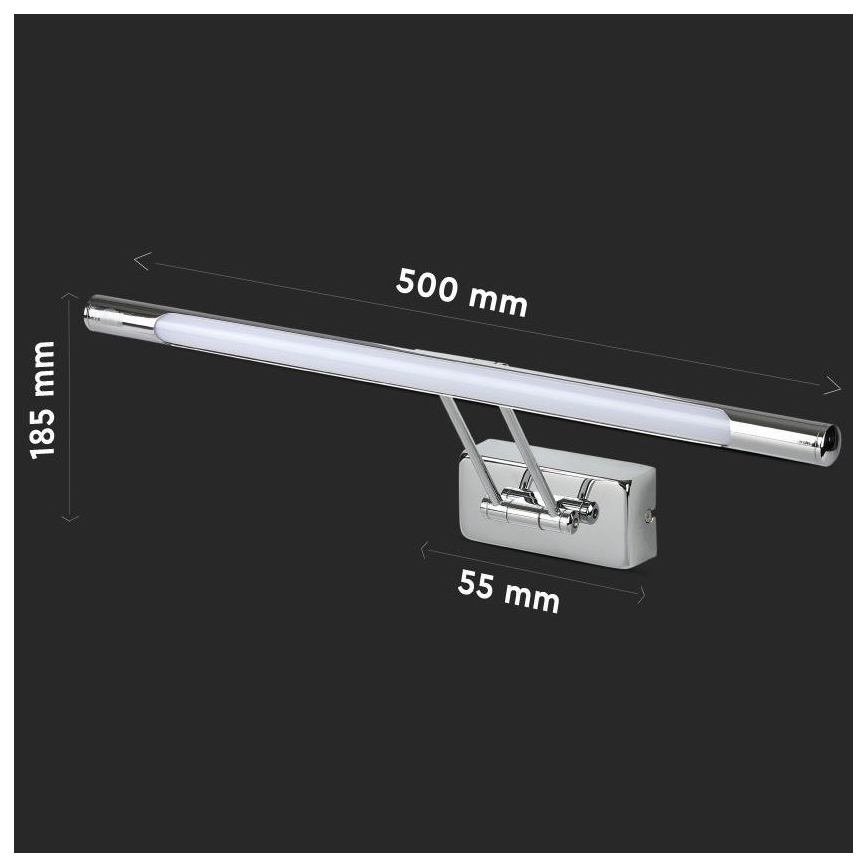 LED Osvjetljenje ogledala LED/9W/230V 3000K 50cm sjajni krom