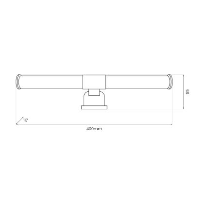LED osvjetljenje za kupaonsko ogledalo 2u1 APA LED/6W/230V 40 cm IP44 zlatno