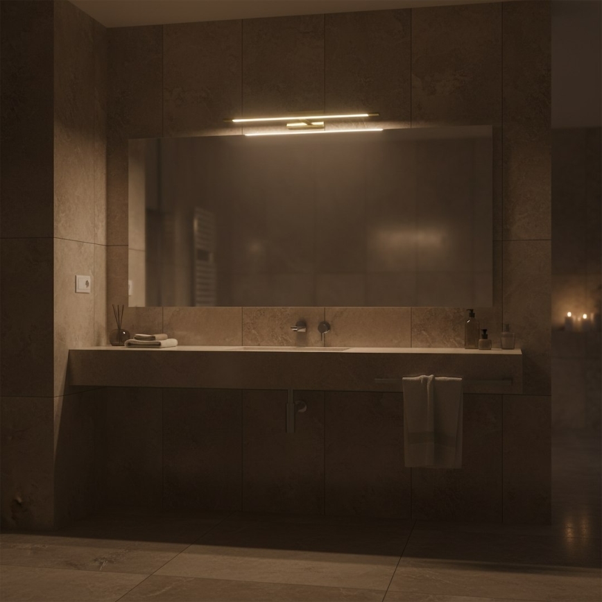 LED ogledalno svjetlo za kupaonicu KLIMT LED/12W/230V 3000/4000/6000K 60 cm IP44 zlatno