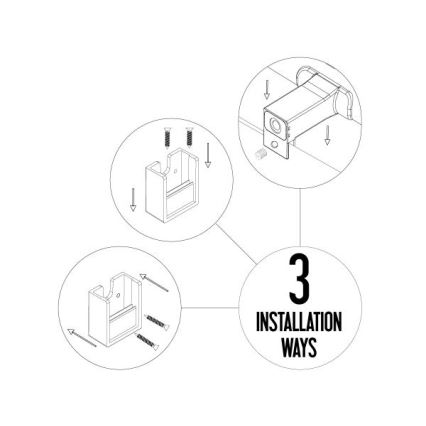 LED osvjetljenje za kupaonsko ogledalo LED/8W/230V 30 cm IP44 crno