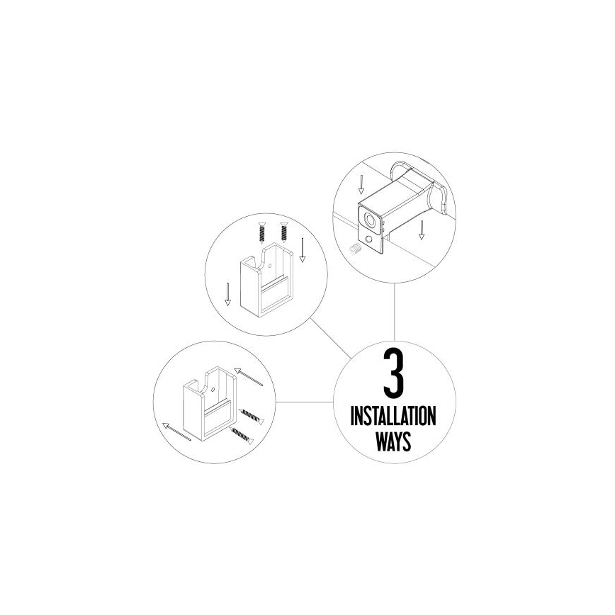 LED osvjetljenje za kupaonsko ogledalo LED/8W/230V 30 cm IP44 crno