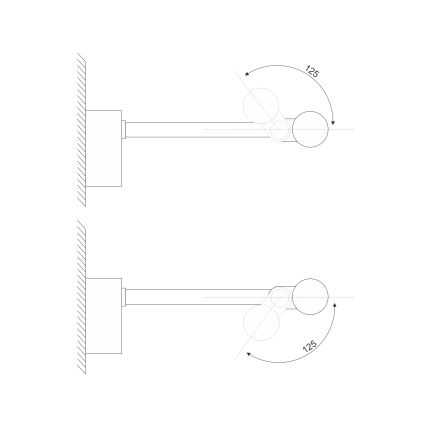 LED osvjetljenje za kupaonsko ogledalo MIRROR LED/6W/230V 4000K IP44 40 cm crna