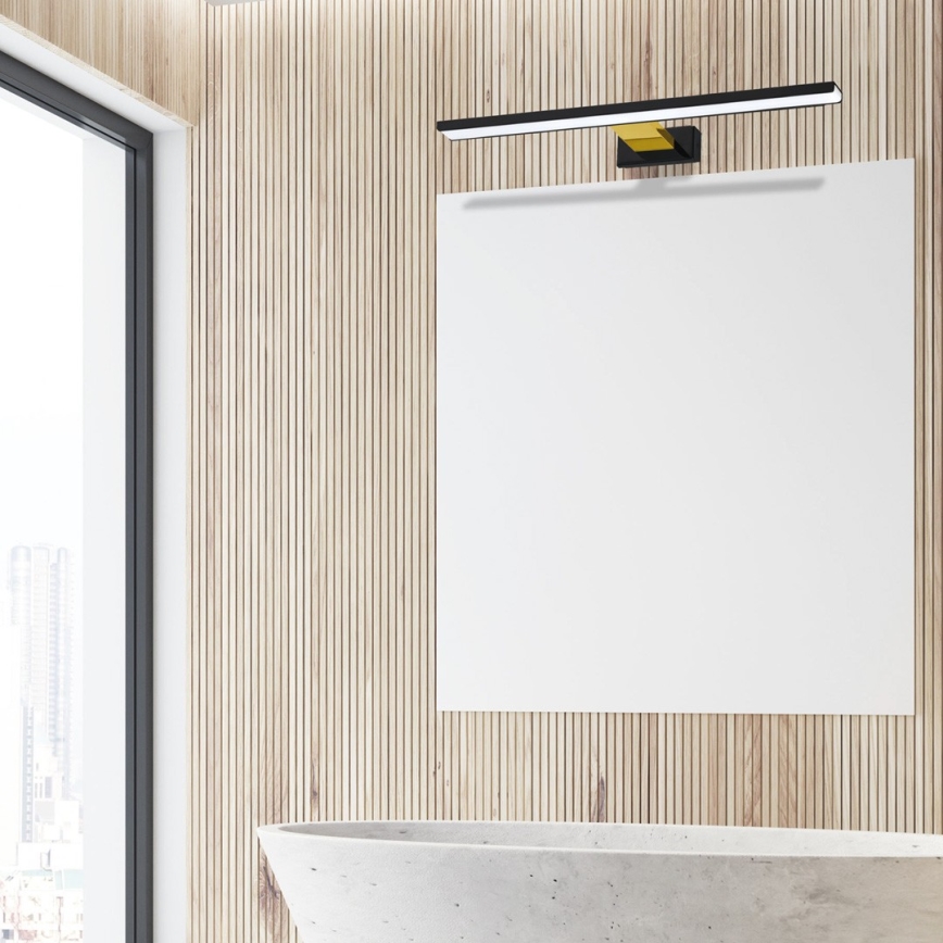LED osvjetljenje za kupaonsko ogledalo SHINE LED/13,8W/230V 60 cm IP44 crna/zlatna
