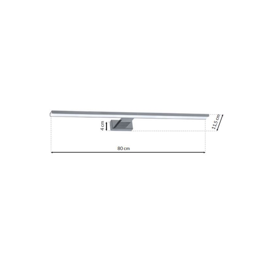 LED osvjetljenje za kupaonsko ogledalo SHINE LED/15W/230V 80 cm IP44 sjajni krom