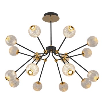 LED Osvjetljiva GELA 16xLED/5W/230V 3000K crna/zlatna