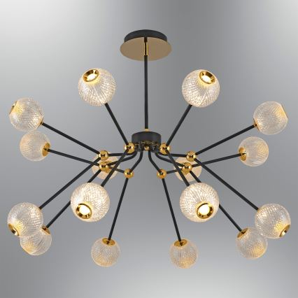 LED Osvjetljiva GELA 16xLED/5W/230V 3000K crna/zlatna