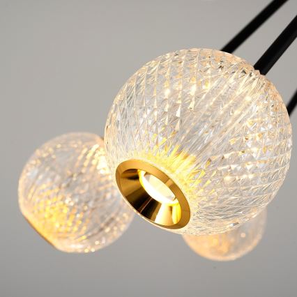 LED Osvjetljiva GELA 16xLED/5W/230V 3000K crna/zlatna