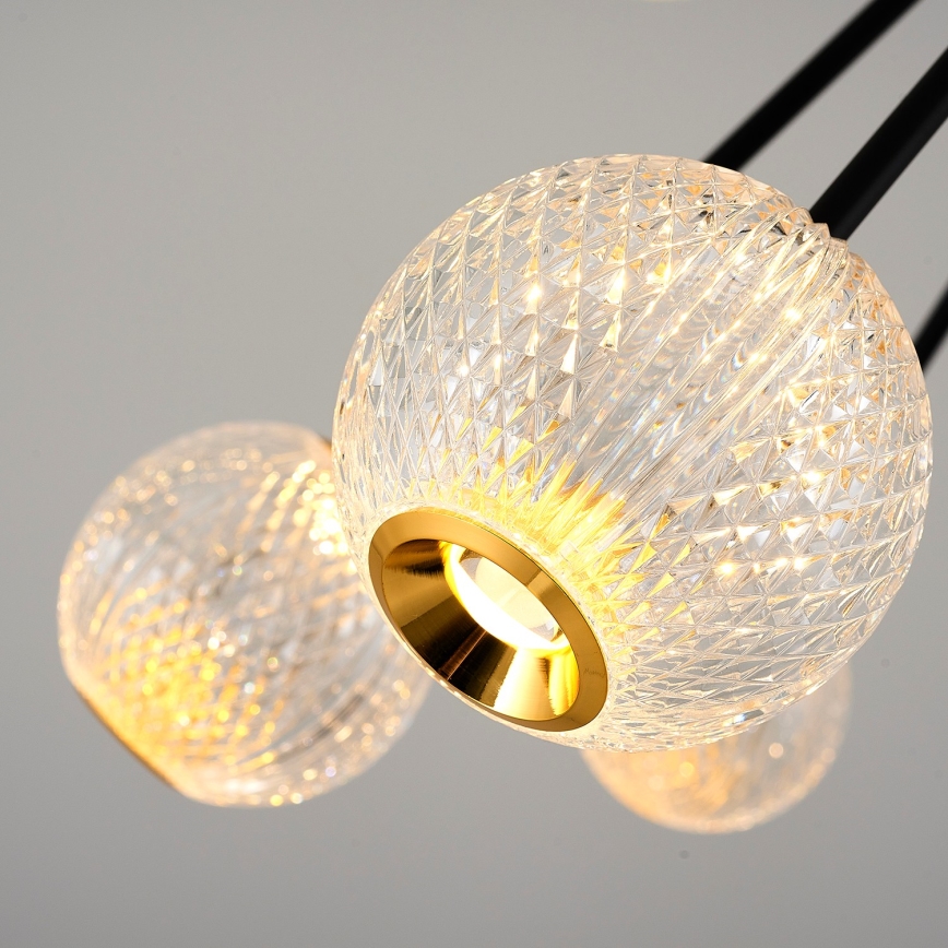 LED Osvjetljiva GELA 16xLED/5W/230V 3000K crna/zlatna