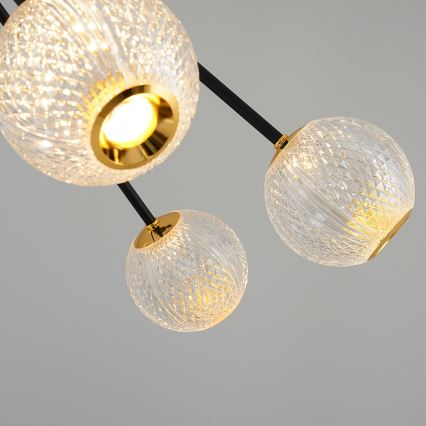 LED Osvjetljiva GELA 16xLED/5W/230V 3000K crna/zlatna