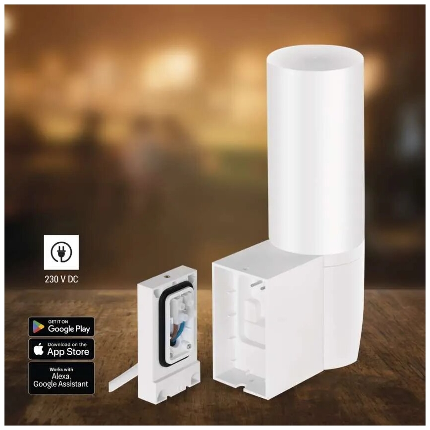 LED Pametna vanjska kamera sa svjetlom GoSmart LED/12W/230V IP65 Wi-Fi Tuya bijela