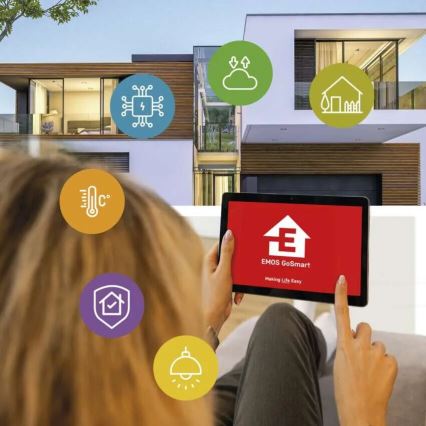 LED Pametna vanjska kamera sa svjetlom GoSmart LED/12W/230V IP65 Wi-Fi Tuya bijela