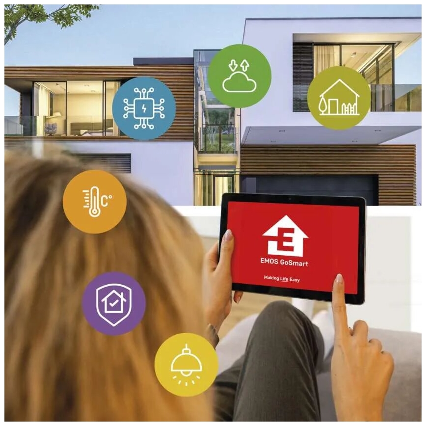 LED Pametna vanjska kamera sa svjetlom GoSmart LED/12W/230V IP65 Wi-Fi Tuya bijela