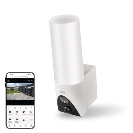LED Pametna vanjska kamera sa svjetlom GoSmart LED/12W/230V IP65 Wi-Fi Tuya bijela